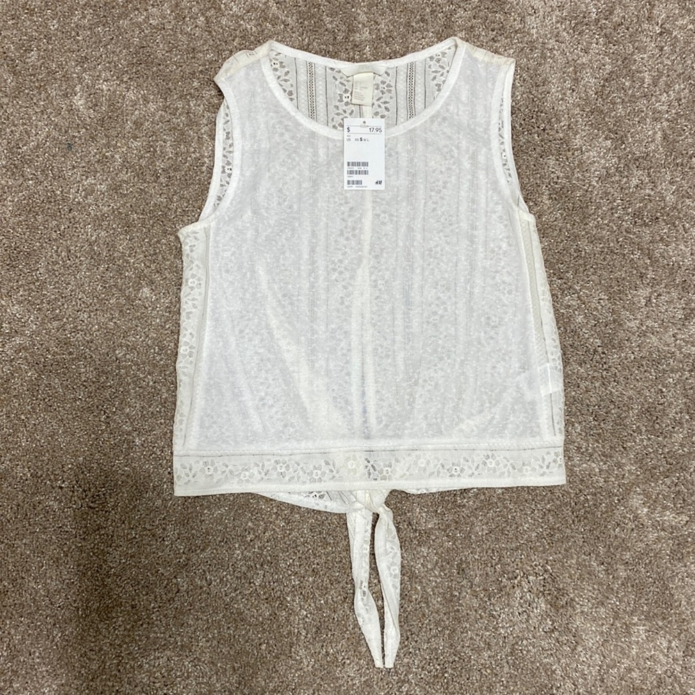 H&M Back Knot Lace Tank